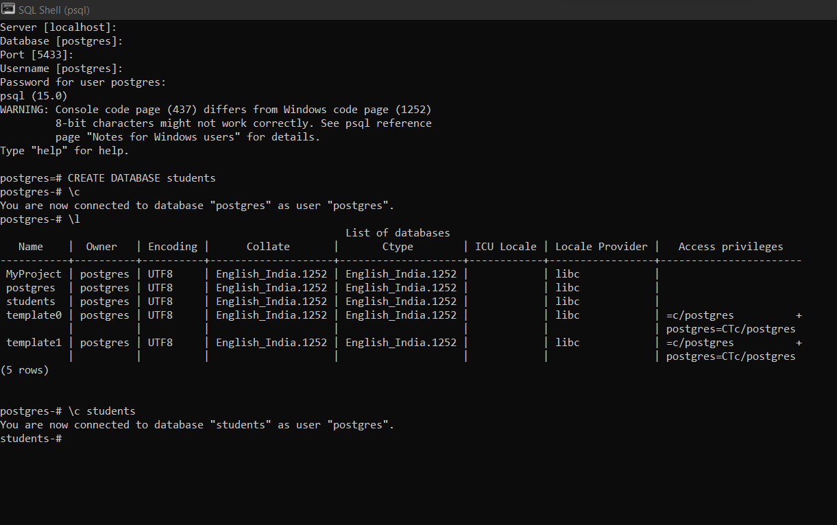 SQL Shell